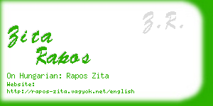 zita rapos business card